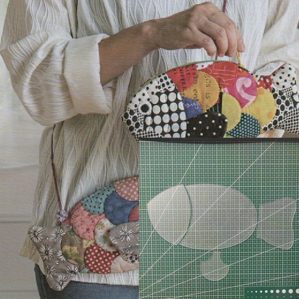 Embroidery Fish - 4 szt. Akrylowe szablony do patchworku