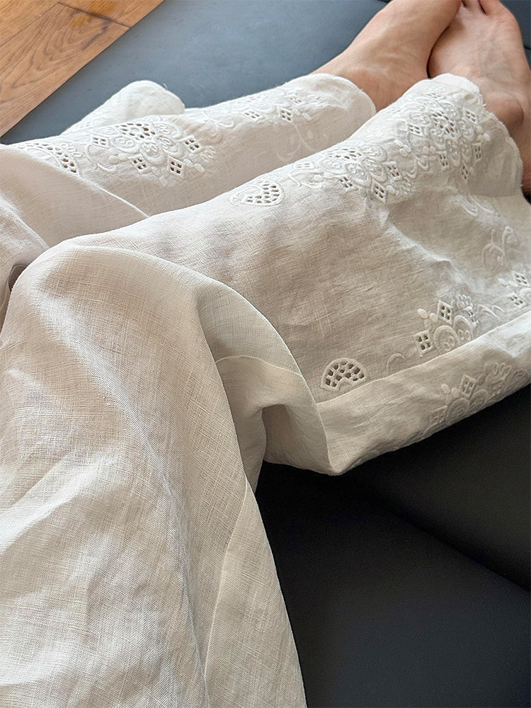 Embroidery Artist - Spodnie damskie w stylu japońskim z
