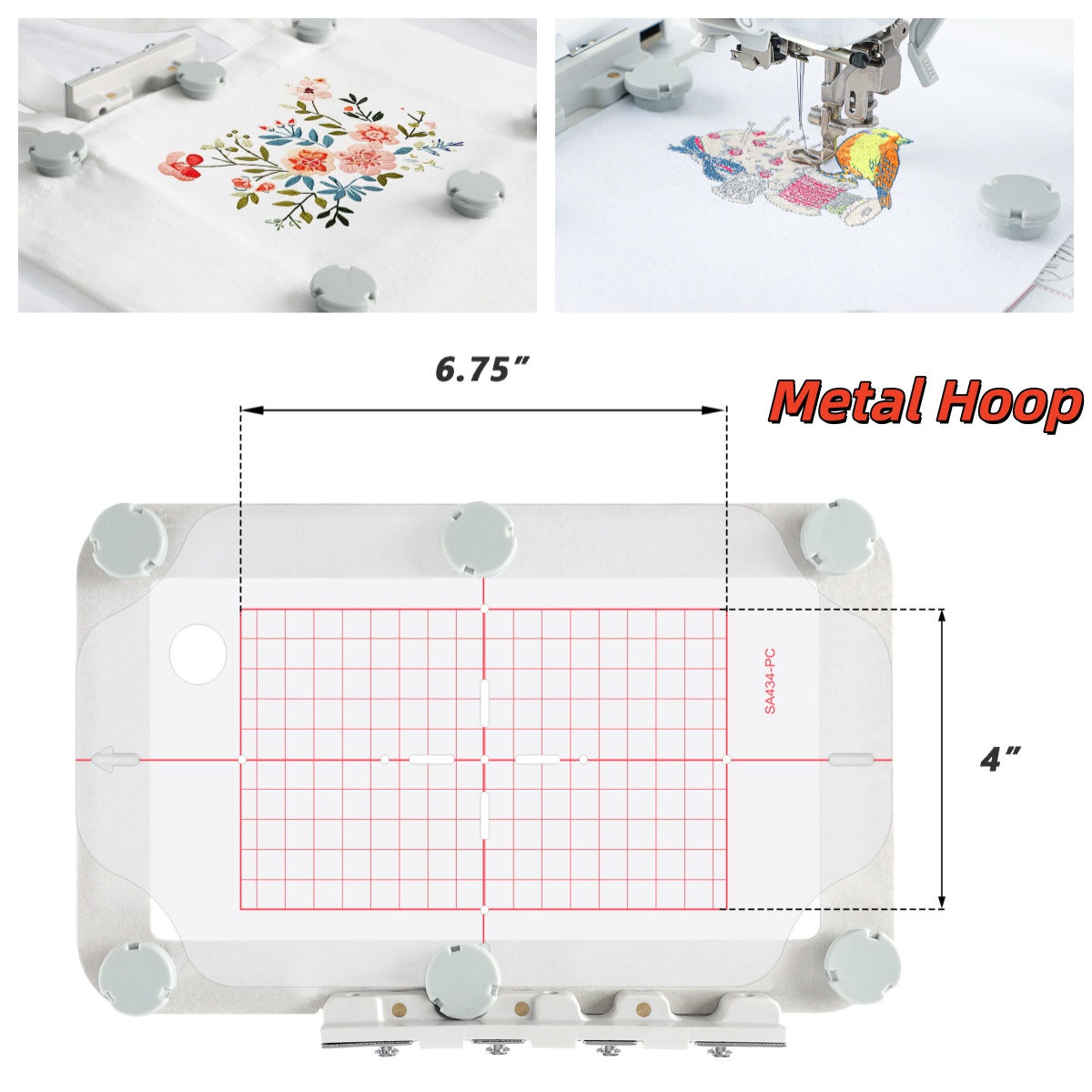 Embroidery Hoop Plastic - Magnetyczny tamborek do haftowania, metalowy magnetyczny