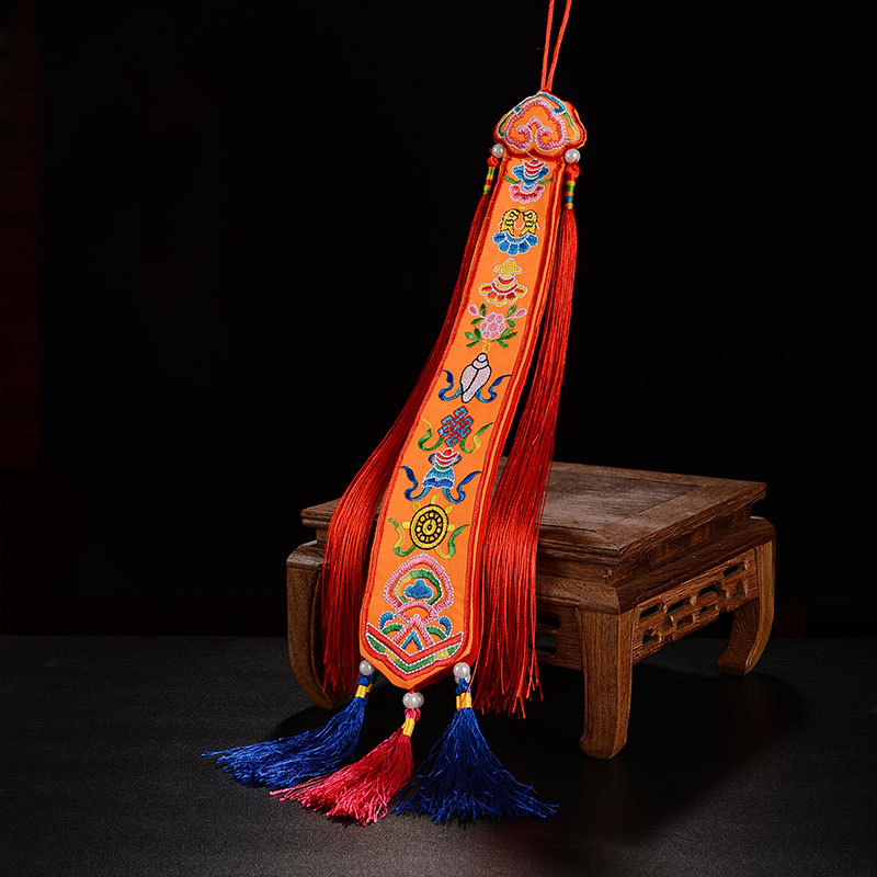 Embroidery Red - Tybetańskie flagi wstążkowe Nepal Ręcznie robione