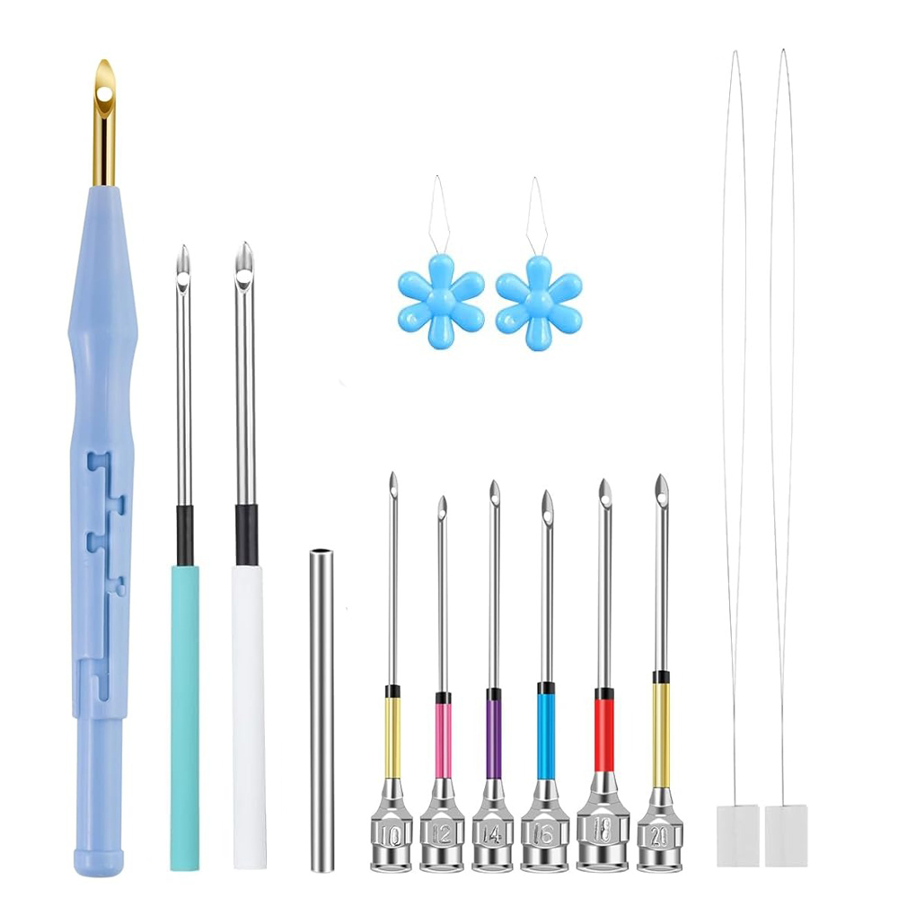 Punch Needle Handle - 14 szt. Zestaw igieł dziurkujących regulowana
