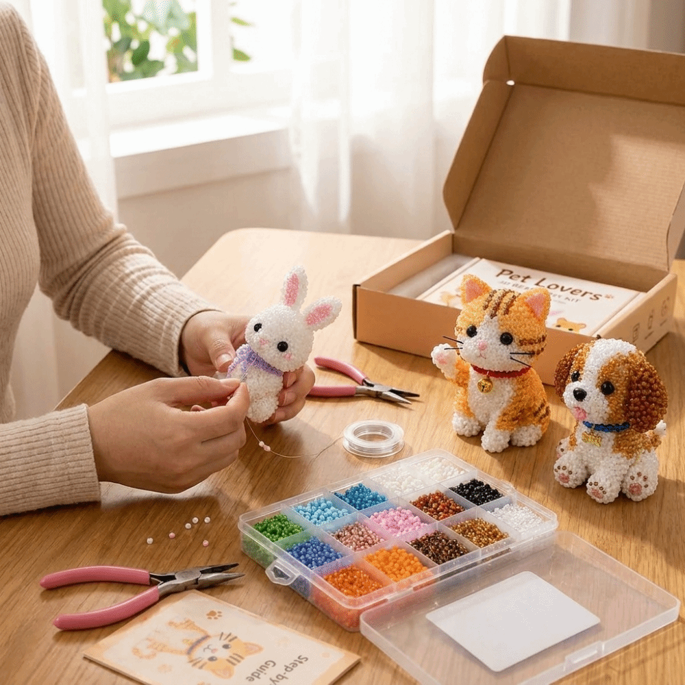 Embroidery For Beginners - Ręcznie Robiony Zestaw do Haftowania Koralikami