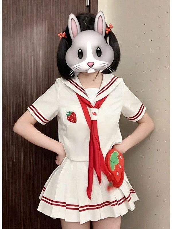 Embroidery Red - Zestaw: Anime JK Uniform 2026, haftowane