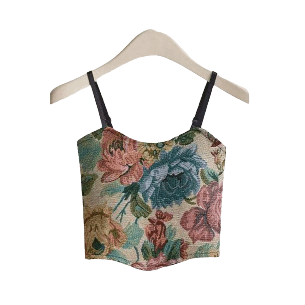 Embroidery In The Piece - Modna Retro Jednoczęściowa Cienka Kamizelka Bez