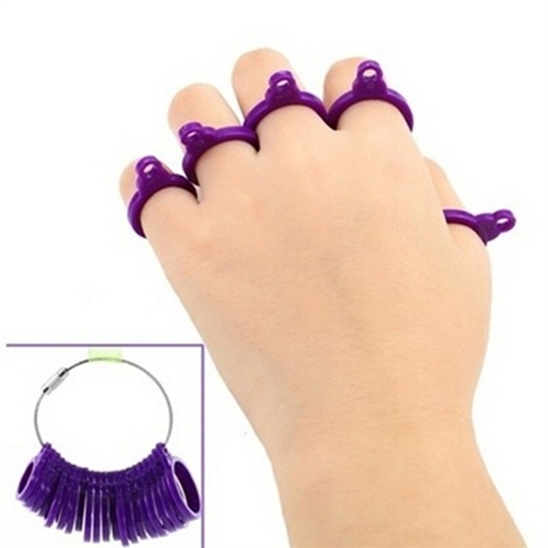 Embroidery Ring Sizes - Plastikowy przyrząd do pomiaru rozmiaru pierścionka,
