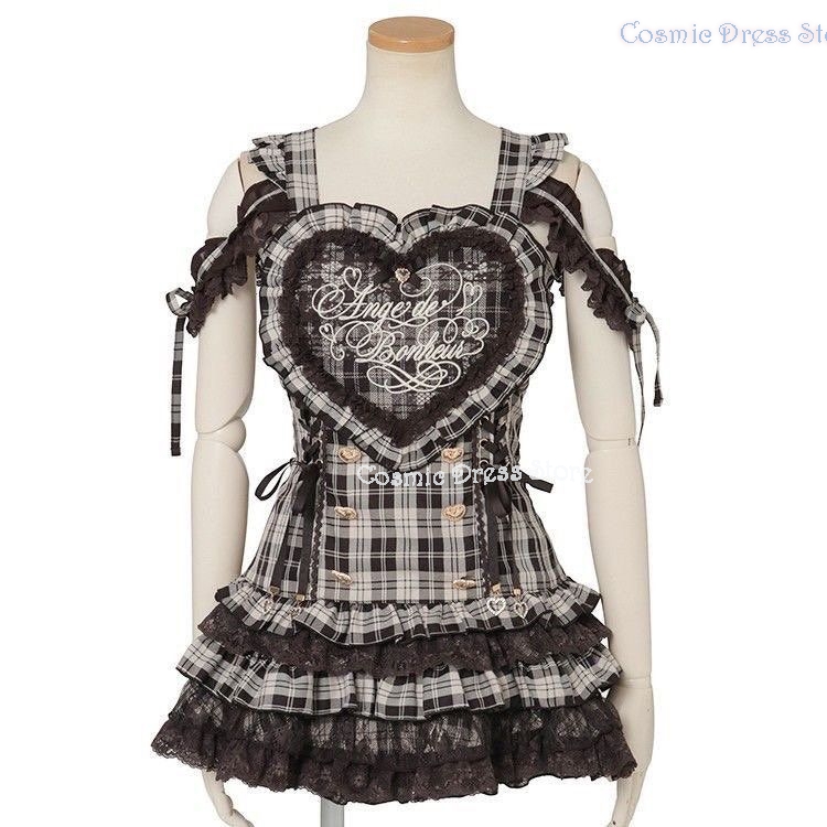 Embroidery In The Piece - Słodki, uroczy dwuczęściowy zestaw Lolita –
