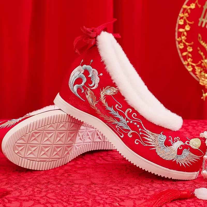 Zimowe buty Hanfu damskie, chi – Embroidery Red recenzja i cena