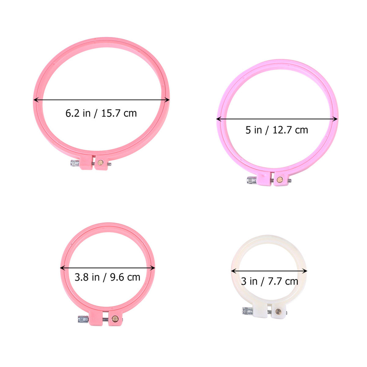 4 szt. Ramki do haftowania krz – Embroidery Ring Sizes recenzja i cena