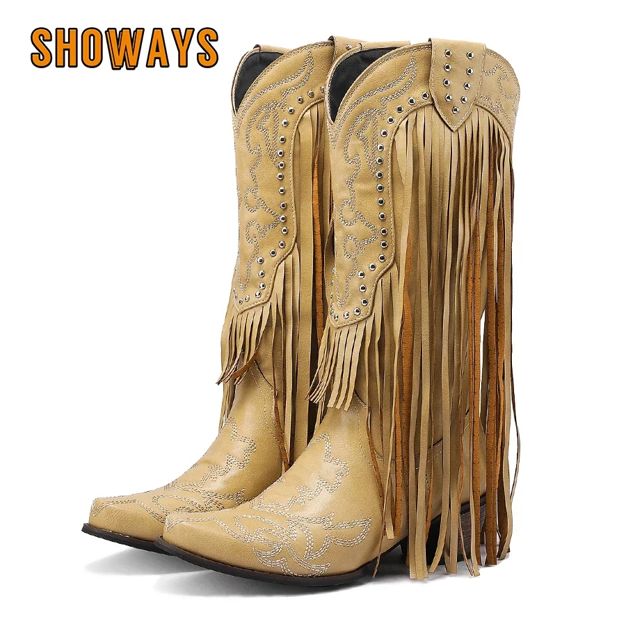 Fringe Rivet Western Women Mid – Embroidery Red recenzja i cena