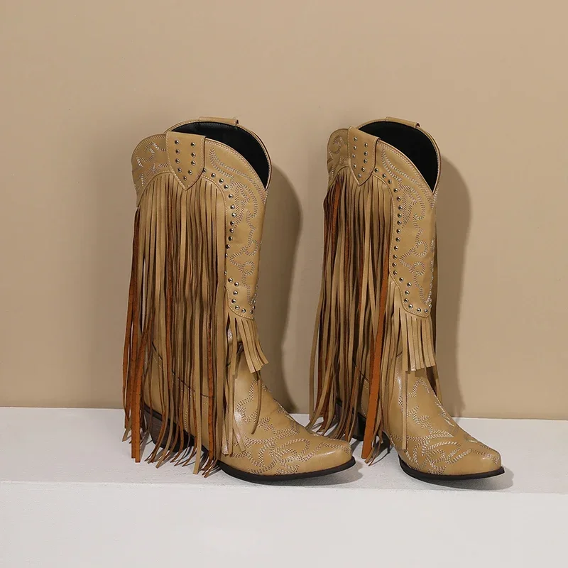 Fringe Rivet Western Women Mid – Embroidery Red recenzja i cena