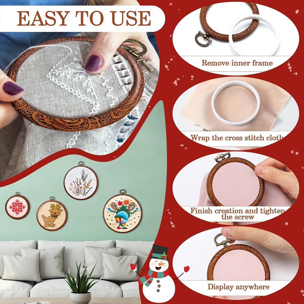 Obręcze do haftowania okrągłe, – Embroidery Ring Sizes recenzja i cena