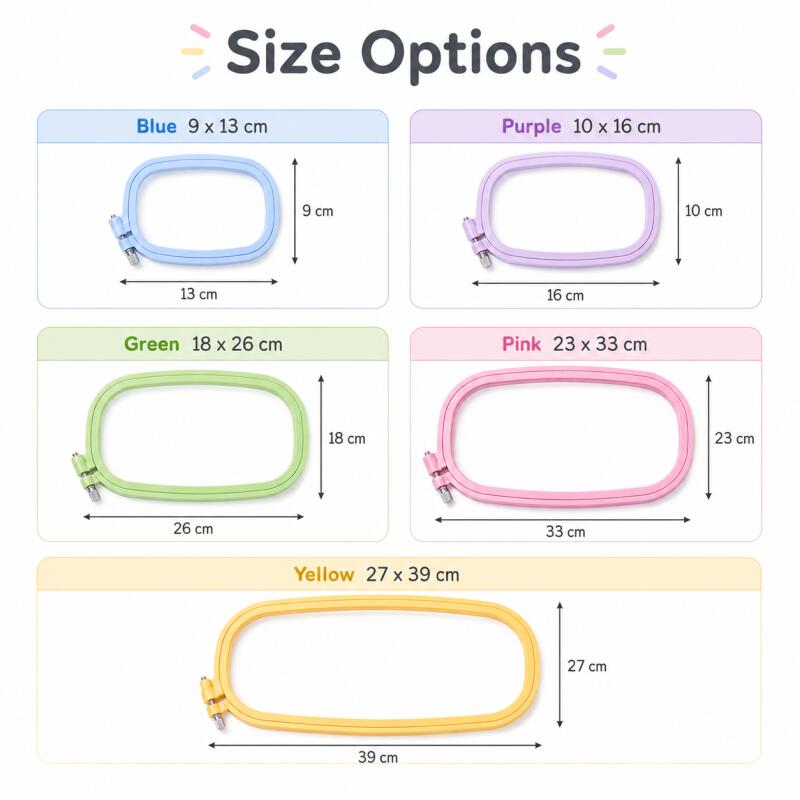 1/2 szt. Plastikowe kwadratowe – Embroidery Ring Sizes recenzja i cena