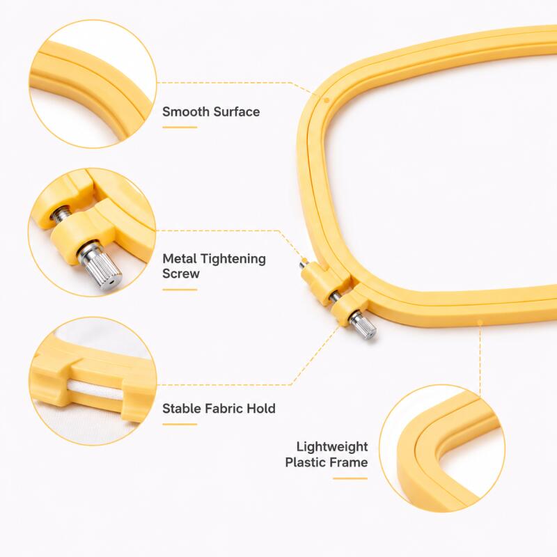 1/2 szt. Plastikowe kwadratowe – Embroidery Ring Sizes recenzja i cena