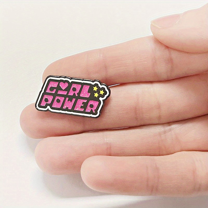 Różowa „GIRL POWER” ze stopu f – Embroidery Letter M recenzja i cena