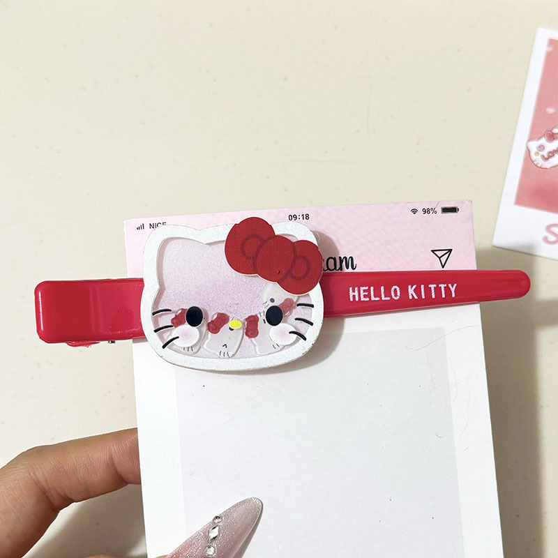 Klips do włosów Hello Kitty, o – Embroidery Red recenzja i cena