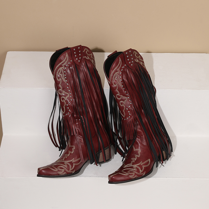 Zachodni kowbojski środkowy bu – Embroidery Red recenzja i cena