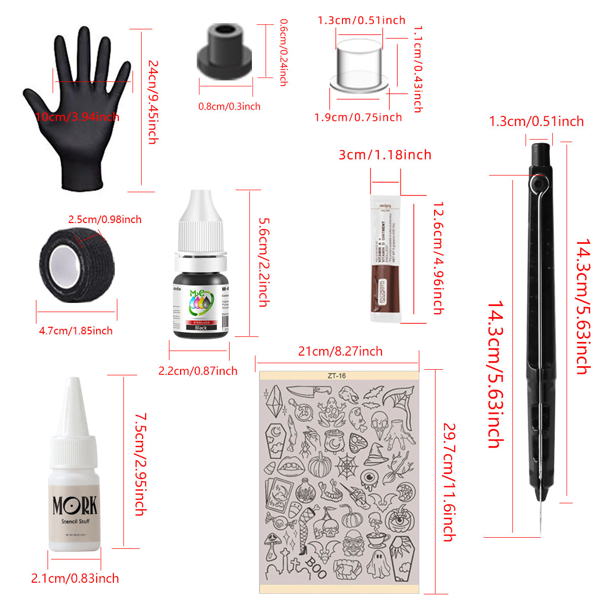 Kompletny zestaw do tatuażu, p – Transfer Pen Ink recenzja i cena